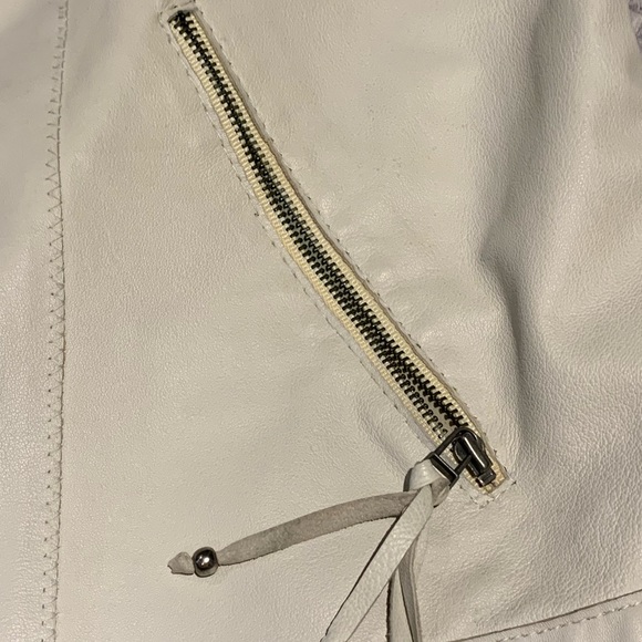 Cream leather jacket - Picture 4 of 4